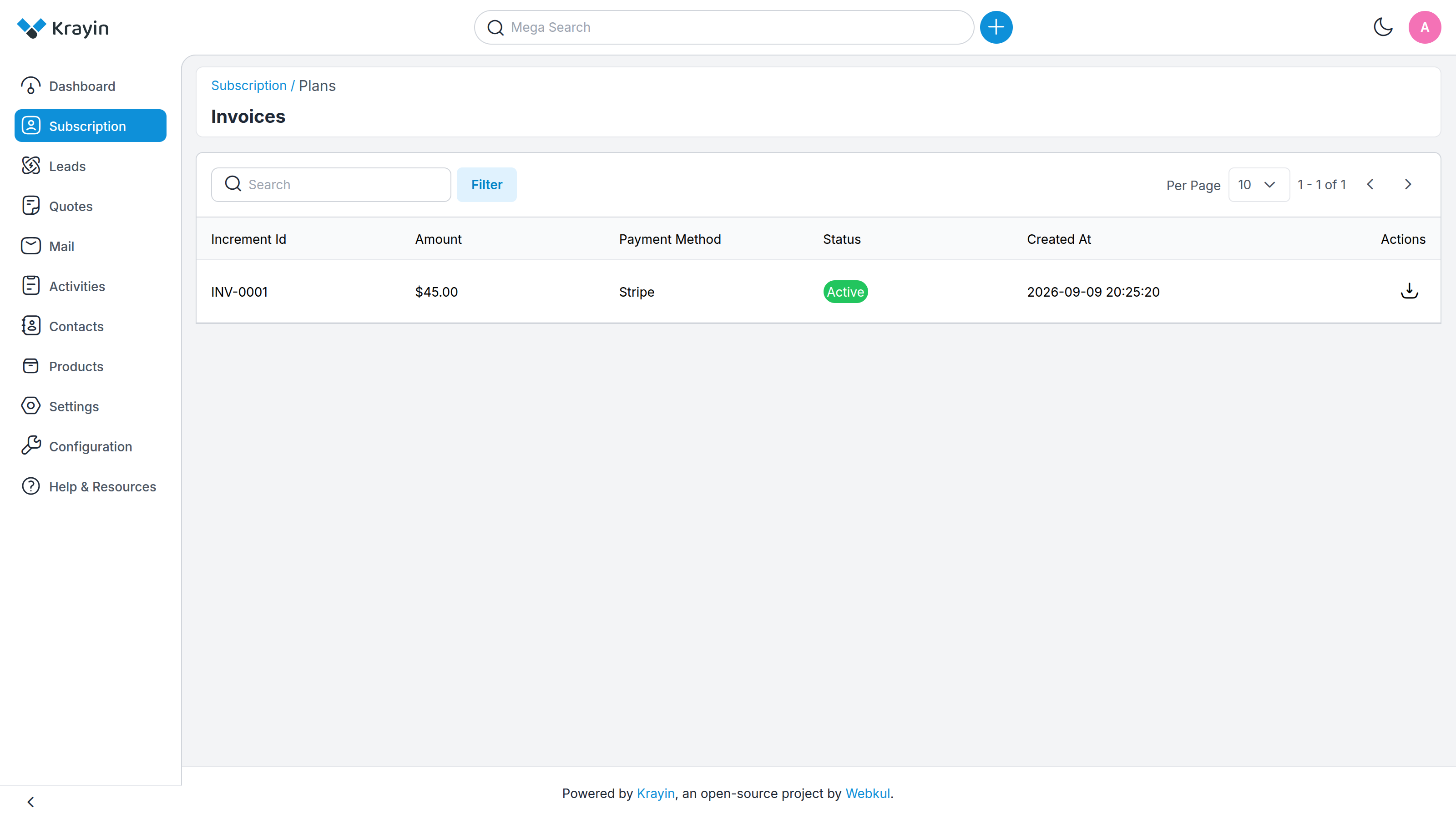 Your invoices