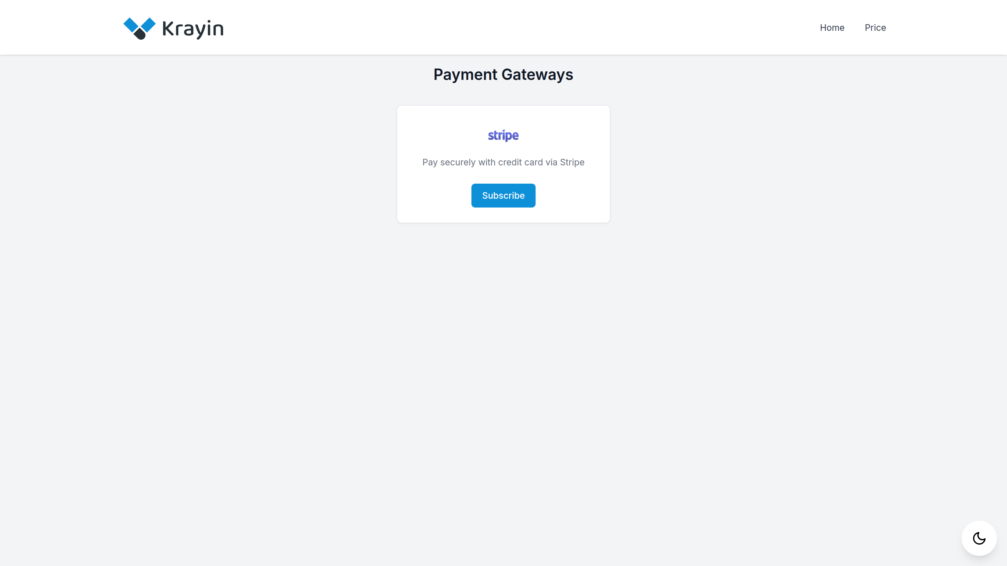 Payment gateway selection — Stripe